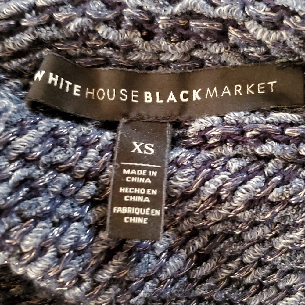 White House Black Market Cropped Shag Sweater - Picture 8 of 9